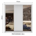 Ver imagem 4 de Guarda-roupa Casal Madesa Lyon Plus 3 Portas de Correr com Espelhos 4 Gavetas