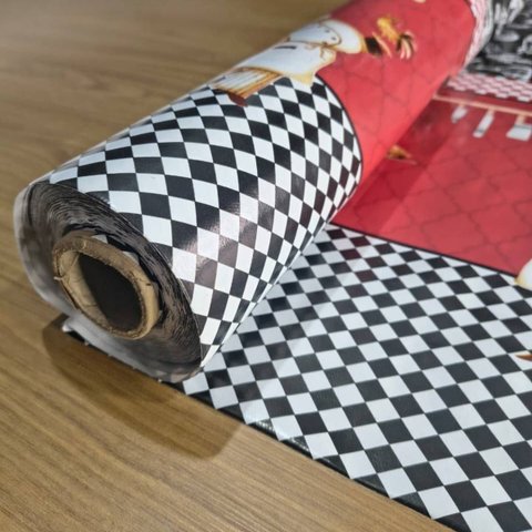 Tecido Toalha de Mesa Térmico Plástico Impermeável Estampa:03;Tamanho:2,50m