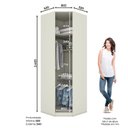 Ver imagem 3 de Guarda Roupa Canto Oblíquo Modulado 1 Porta Seletto 