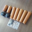 Ver mais imagens de Kit 7 Pes de Cama Box Casal com 5 Pé Palito Fixo 2 Rodizios