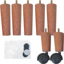 Ver imagem 1 de Kit 7 Pes de Cama Box Casal com 5 Pé Palito Fixo 2 Rodizios