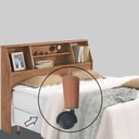 Ver imagem 6 de Kit 7 Pes de Cama Box Casal com 5 Pé Palito Fixo 2 Rodizios