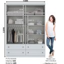 Ver imagem 2 de Guarda Roupa Infantil 4 Portas 4 Gavetas Gael