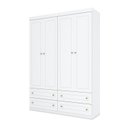 Ver imagem 5 de Guarda Roupa Infantil 4 Portas 4 Gavetas Gael