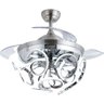 Ventilador de Teto Retrátil Luxuoso Led Prata com Controle - 1