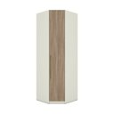 Ver imagem 2 de Guarda Roupa Canto Obliquo 1 Porta Seletto Marrom/Areia HP/Jequitiba