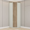 Ver imagem 1 de Guarda Roupa Canto Obliquo 1 Porta Seletto Marrom/Areia HP/Jequitiba