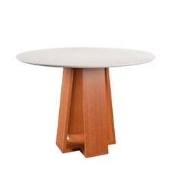 Conjunto Sala de Jantar 1 Mesa Redonda com 4 Cadeiras Beatriz Espresso Móveis - 8