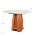 Ver imagem 3 de Conjunto Sala de Jantar 1 Mesa Redonda com 4 Cadeiras Beatriz Espresso Móveis