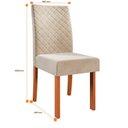 Ver imagem 4 de Conjunto Sala de Jantar 1 Mesa Redonda com 4 Cadeiras Beatriz Espresso Móveis