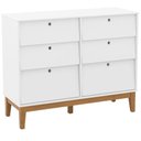 Ver imagem 3 de Berço Americano e Cômoda 6 Gavetas Unique Branco Soft Eco Wood com Colchão Gazin - Matic