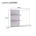 Ver imagem 3 de Armário Para Banheiro Lugano Branco 60 x 45cm