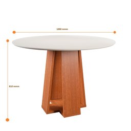 Conjunto Sala de Jantar 1 Mesa Redonda com 4 Cadeiras Beatriz Espresso Móveis - 3