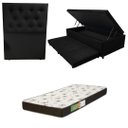 Ver imagem 1 de Cama Box Baú Solteiro com Auxiliar (bicama) + Colchão Solteiro Espuma D20 12cm | Kit Completo com Ca