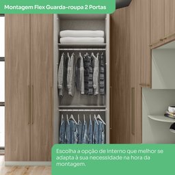 Guarda Roupa 2 Portas com Cabideiro Seletto - 16