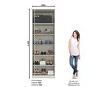 Ver imagem 3 de Guarda Roupa 2 Portas com Cabideiro Seletto Marrom/Areia HP/Jequitiba