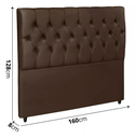 Ver imagem 2 de Cabeceira Box Estofada Veludo Cama Queen Bruna 160