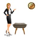 Ver imagem 7 de Kit 02 Poltronas Opala com 01 Puff Opala Suede Marrom Rato