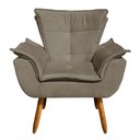 Ver imagem 6 de Kit 02 Poltronas Opala com 01 Puff Opala Suede Marrom Rato