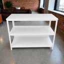 Ver imagem 3 de Bancada Ilha para Cozinha Design Industrial 1,10X70MT Tampo Branco Pés Branco