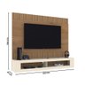 Painel Sala San Diego para Tv até 65 Polegadas Canelato+3d Canelato-off White - 2
