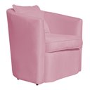 Ver imagem 3 de Poltrona Decorativa Alana Veludo Rosa Chiclete - Londrilar