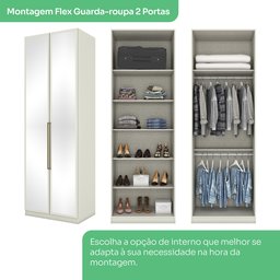 Guarda Roupa 2 Portas com Espelho Seletto - 6 Guarda Roupa 2 Portas com Espelho Seletto - 6