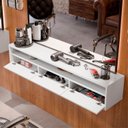 Ver imagem 3 de Bancada Suspensa para Salão de Beleza Cabeleireiro Balcão de Barbearia Suspensa Life 1.12 - Branco -