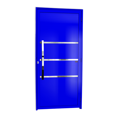 Porta Alumínio Lambril Evolution c/Puxador e.Azul 90 Brimak