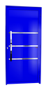 Ver imagem 1 de Porta Alumínio Lambril Evolution c/Puxador e.Azul 90 Brimak