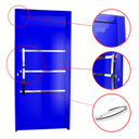 Ver imagem 2 de Porta Alumínio Lambril Evolution c/Puxador e.Azul 90 Brimak