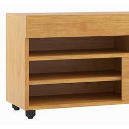 Rack para Sala de Estar para TV até 55 Polegadas 1 Porta com Pés Cedro  - 5