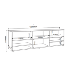 Rack para Sala de Estar para TV até 55 Polegadas 1 Porta com Pés Cedro  - 3