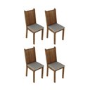 Ver imagem 1 de Kit 4 Cadeiras de Jantar 4290 Madesa Rustic/sintético Bege