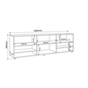 Ver imagem 3 de Rack para Sala de Estar para TV até 55 Polegadas 1 Porta com Pés Cedro 