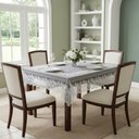 Ver mais imagens de Toalha de Mesa Retangular Branca 06 Lugares Renda Flores