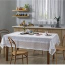Ver imagem 3 de Toalha de Mesa Retangular Branca 06 Lugares Renda Flores