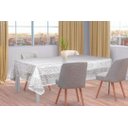 Ver imagem 2 de Toalha de Mesa Retangular Branca 06 Lugares Renda Flores