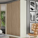 Ver imagem 2 de Guarda Roupa Solteiro 2 Portas Seletto Marrom/Areia HP/Jequitiba