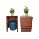 Ver imagem 1 de Porta Gás Decorativo Suporte Objetos de Madeira Maciça Luxo
