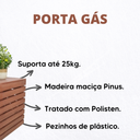 Ver imagem 4 de Porta Gás Decorativo Suporte Objetos de Madeira Maciça Luxo