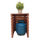 Ver imagem 3 de Porta Gás Decorativo Suporte Objetos de Madeira Maciça Luxo