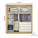 Ver imagem 3 de Guarda-roupa 2 Portas 100% Mdf Zurique