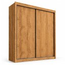 Ver imagem 3 de Guarda Roupa Solteiro 2 Portas de Correr 4 Gavetas 100% MDF Zurique Peroba Off White