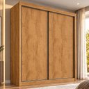 Ver imagem 1 de Guarda Roupa Solteiro 2 Portas de Correr 4 Gavetas 100% MDF Zurique Peroba Off White