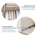 Ver imagem 7 de Guarda Roupa Solteiro 2 Portas de Correr 4 Gavetas 100% MDF Zurique Peroba Off White