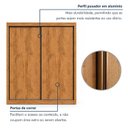 Ver mais imagens de Guarda Roupa Solteiro 2 Portas de Correr 4 Gavetas 100% MDF Zurique Peroba Off White