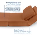 Ver imagem 7 de Sofá Cama sem Braço Reclinável Fold CabeCasa MadeiraOriginals Laranja Bouclé Terracota