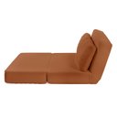 Ver imagem 4 de Sofá Cama sem Braço Reclinável Fold CabeCasa MadeiraOriginals Laranja Bouclé Terracota