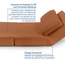 Ver imagem 7 de Sofá Cama sem Braço Reclinável Fold CabeCasa MadeiraOriginals Laranja Bouclé Terracota